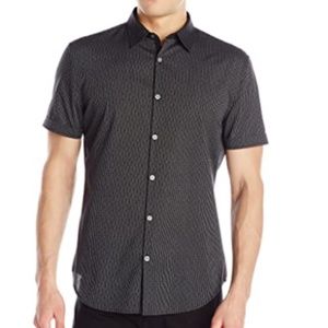 John Varvatos Men's Cuffed Short-Sleeve Shirt